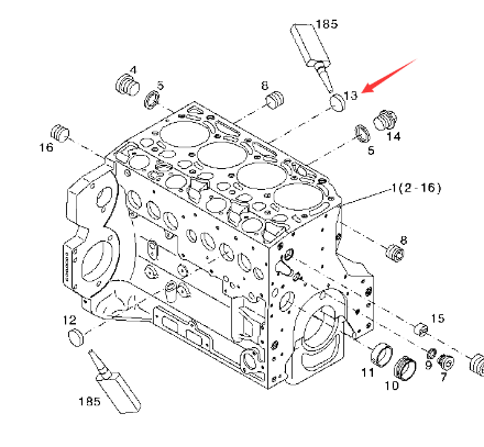 BOMAG bowl shaped plug part number VOE20412745