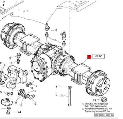 BOMAG Rear Axle Part Number 05586502