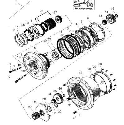 BOMAG walking reducer part number 05817001
