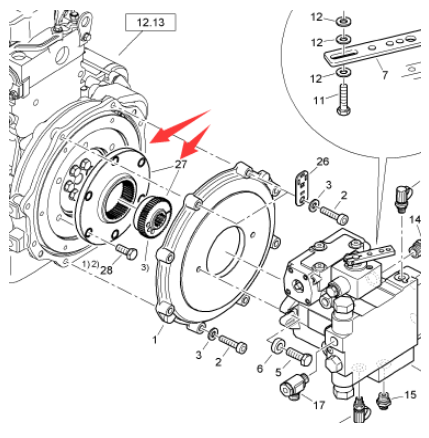 BOMAG disk+gear part number 05615084+05614056