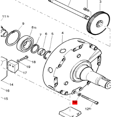 BOMAG fastening bolt gasket part number 08511934