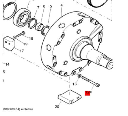 BOMAG hexagon bolt part number 07231970