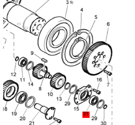 BOMAG intermediate vibrating body bearing part number 05224231