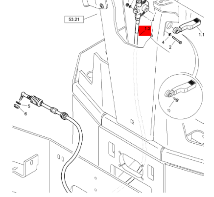 BOMAG throttle cable part number 05993062