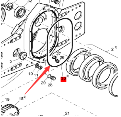 BOMAG steel wheel vibration O-ring part number 06223944
