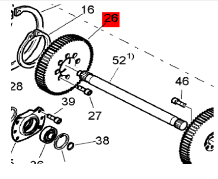BOMAG intermediate vibrating body gear part number 58010308