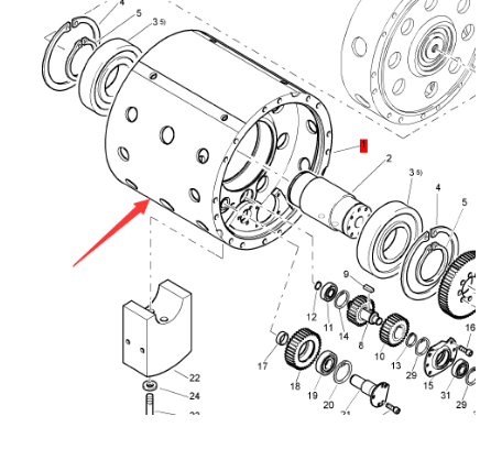 BOMAG intermediate vibrating body part number 58010624