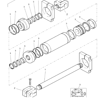 BOMAG steering cylinder part number 05850367