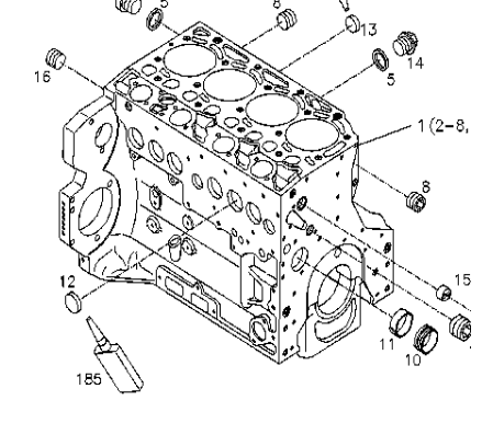 BOMAG engine cylinder body part number 05716643