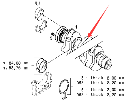BOMAG crankshaft assembly part number 05716212