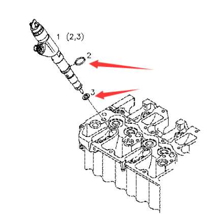 BOMAG fuel injector O-ring part number 0571795