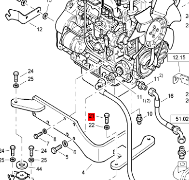 BOMAG fixing bolt part number 07141027