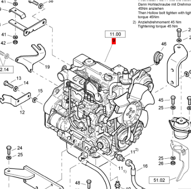 BOMAG diesel engine assembly part number 05701613