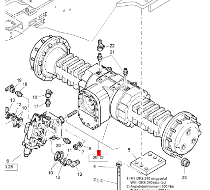 BOMAG Rear Axle Assembly Part Number 05585946