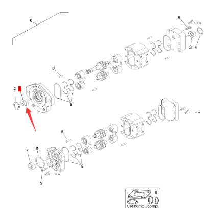 BOMAG gear pump oil seal part number 05851117