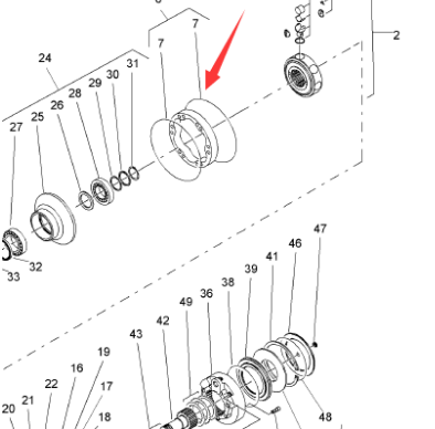  BOMAG walking motor rotor body part number 05815980