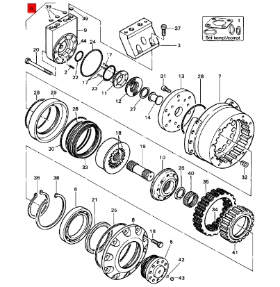 BOMAG steel wheel walking motor part number 05810109