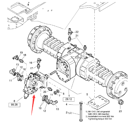BOMAG Rear Wheel Walking Motor Part Number 05817090