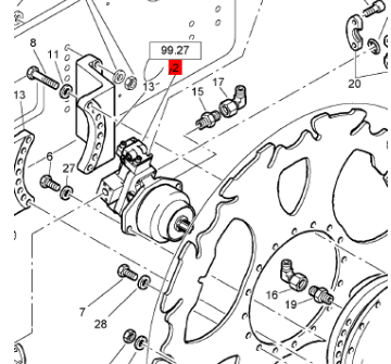 BOMAG front wheel drive motor part number 05817059