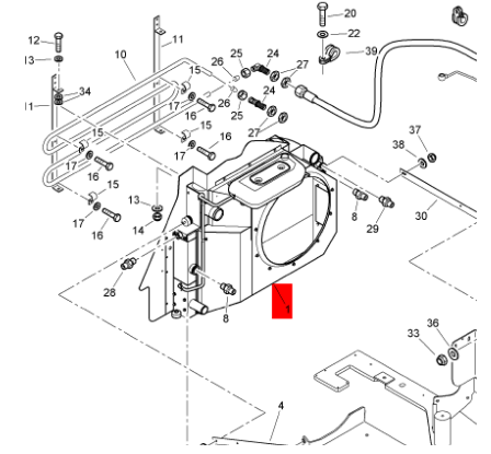 BOMAG engine water tank part number 05903303