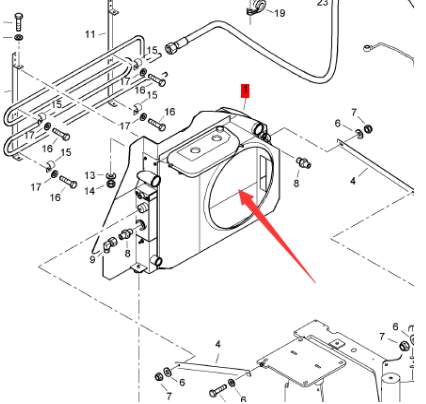 BOMAG engine water tank part number 05903234