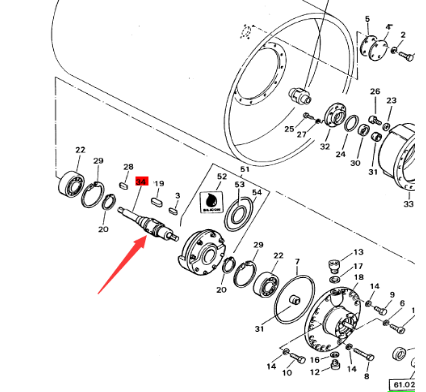BOMAG vibration shaft part number 50010510