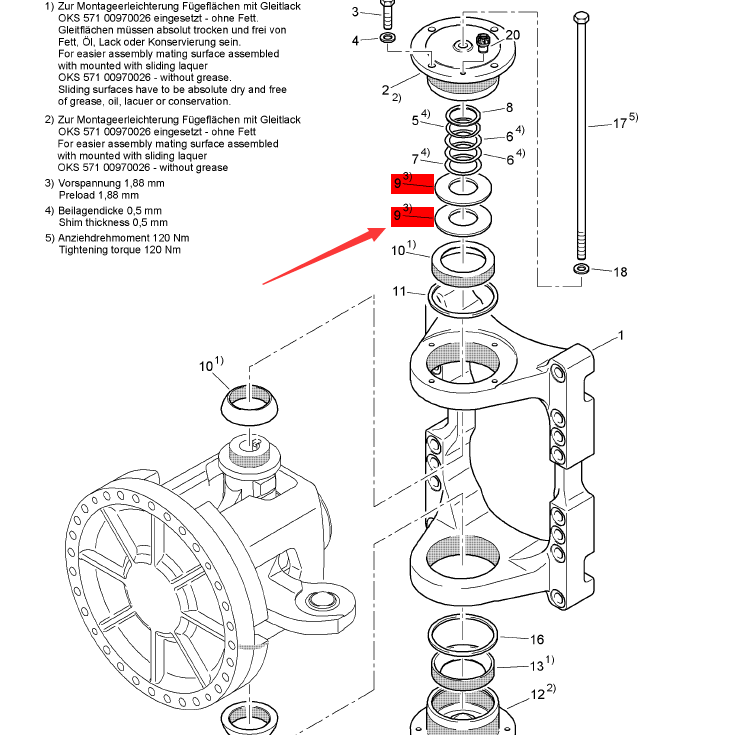 BOMAG intermediate hinge gasket part number 09291102