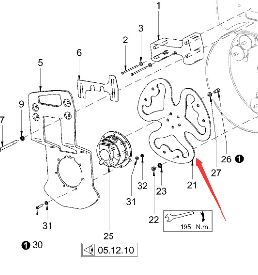 BOMAG walking drive plate part number 2527024