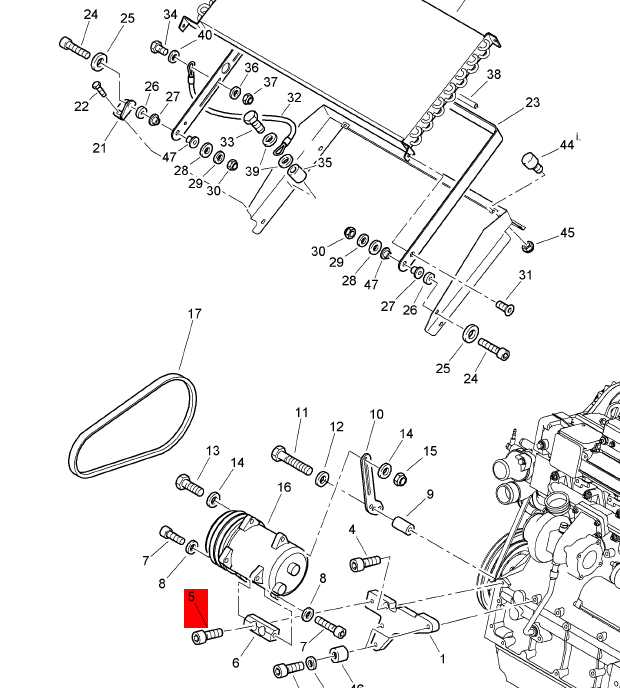 BOMAG fastening bolt part number 07231014