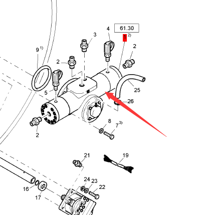 BOMAG swing cylinder assembly part number 58260294