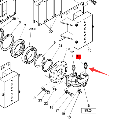 Жидкий фильтр BOMAG в сборе деталь № 07993046