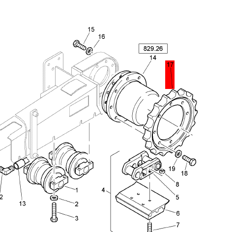 BOMAG Drive Gear Part Number 309950070