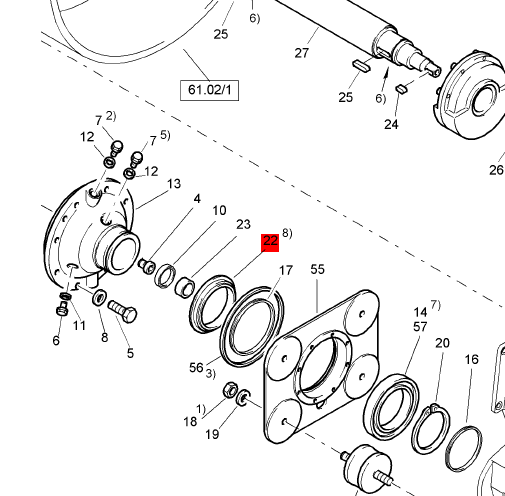 BOMAG spacer ring part number 64011105
