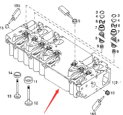 BOMAG cylinder head assembly part number 05718497