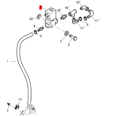 BOMAG sprinkler solenoid valve part number 057943000