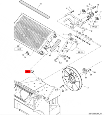 BOMAG radiator shock absorber block part number 06115816