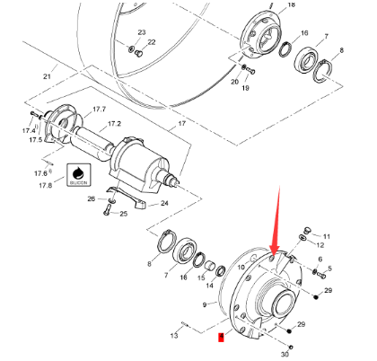 BOMAG old-fashioned vibration flange part number 92020545