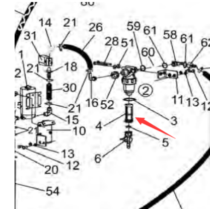 DYNAPAC roller water filter element part number 791949