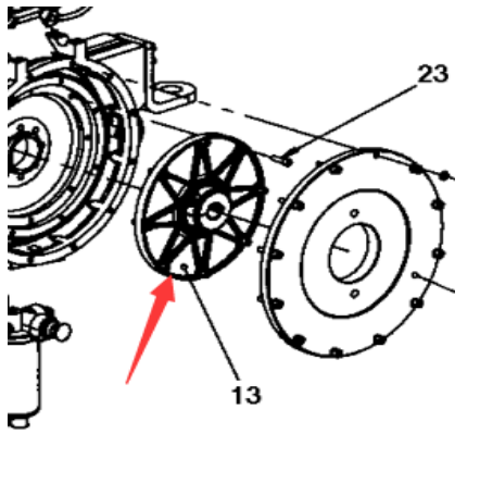 DYNAPAC roller engine flywheel connecting plate part number 391358