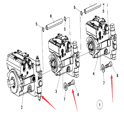 DYNAPAC triple plunger pump part number 390602