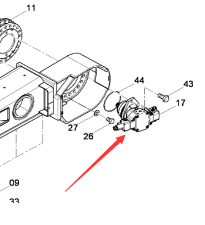 DYNAPAC paver accessory walking motor part number SD2550CS