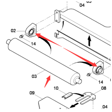 DYNAPAC SD2550CS roller bearing seat part number 4812027455  ​