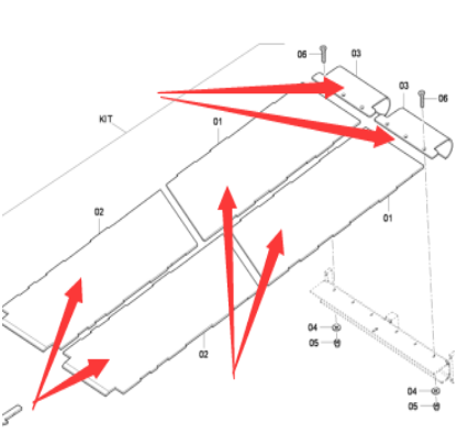 DYNAPAC material feeding bottom plate part number 4812028402