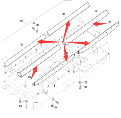 DYNAPAC scraper large chain rear middle protection part number 4812026796