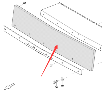 DYNAPAC hopper middle rubber stopper plate part number 4812028565