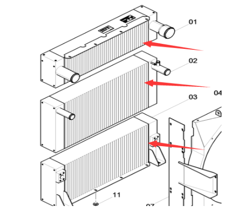 DYNAPAC radiator part number 4812036046