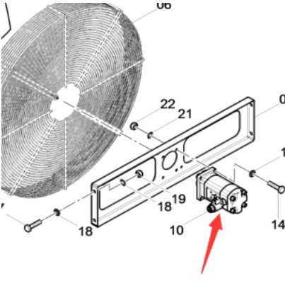 DYNAPAC radiator fan motor part number 4812036044