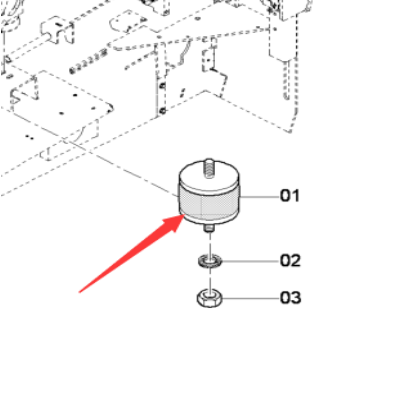 DYNAPAC engine foot pad part number 81203769
