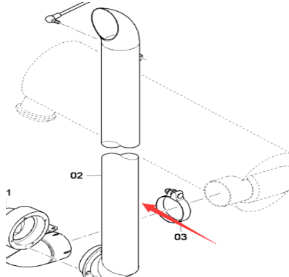 DYNAPAC muffler top exhaust pipe part number 4812033095