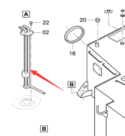 DYNAPAC paver accessories diesel fuel sensor part number 4812028972